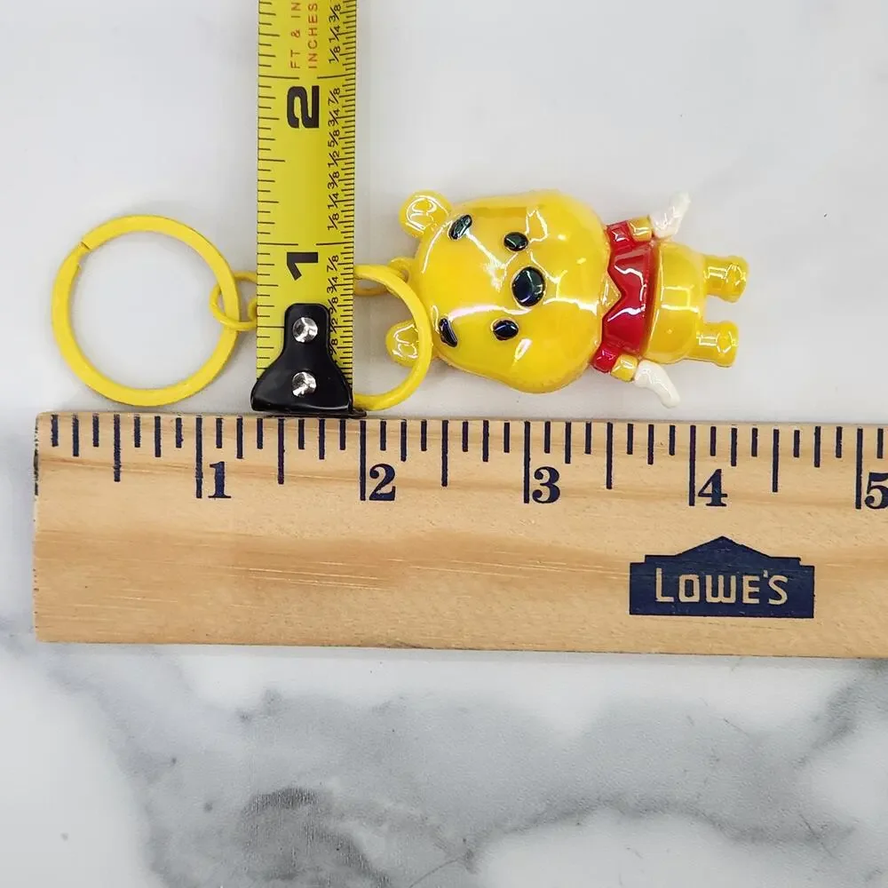 *NEW* Disney's Winnie the Pooh 3D Figure Keychain Bag Charm Iridescent Colors